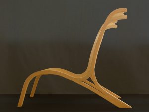 Lazy chair for a lazy viking-zijkant